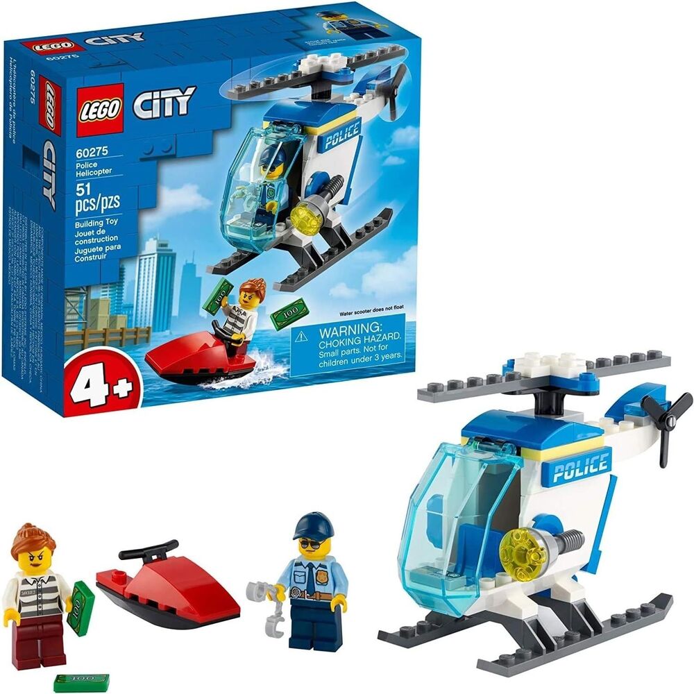 LEGO City Police Helicopter Building Toy Kit Playset 51pcs 60275- NIB